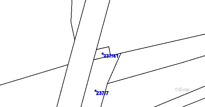 Parcela st. 237/41 v KÚ Nesměň u Zásmuk, Katastrální mapa