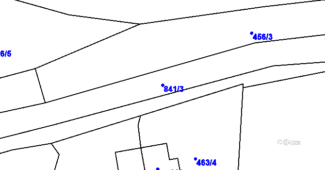 Parcela st. 841/3 v KÚ Zásmuky, Katastrální mapa