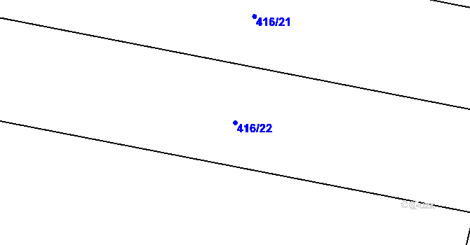 Parcela st. 416/22 v KÚ Zásmuky, Katastrální mapa