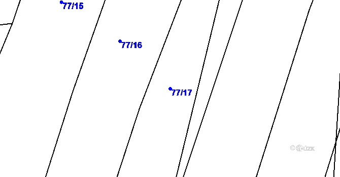Parcela st. 77/17 v KÚ Zašovice, Katastrální mapa