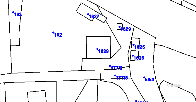 Parcela st. 161 v KÚ Loučky u Zátoru, Katastrální mapa