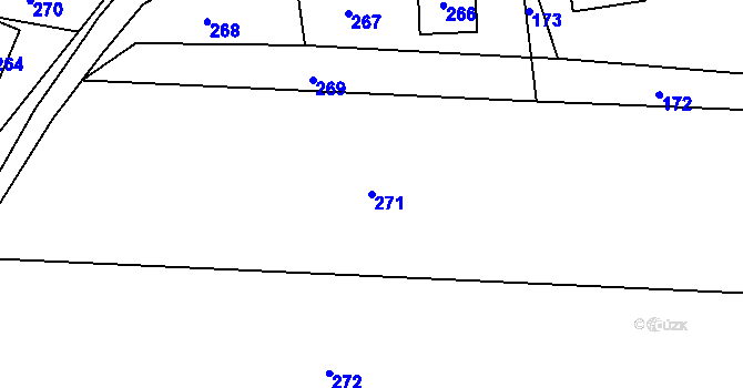Parcela st. 271 v KÚ Loučky u Zátoru, Katastrální mapa