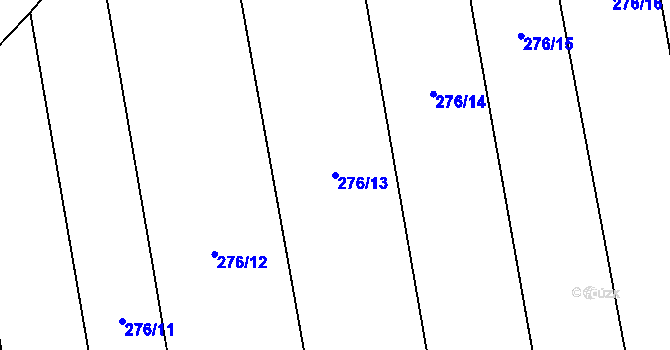 Parcela st. 276/13 v KÚ Závada u Hlučína, Katastrální mapa