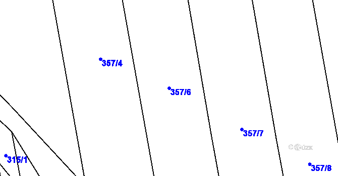 Parcela st. 357/6 v KÚ Závada u Hlučína, Katastrální mapa