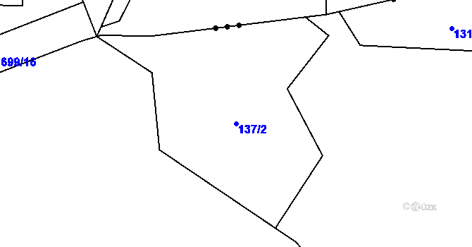 Parcela st. 137/2 v KÚ Plichtice, Katastrální mapa