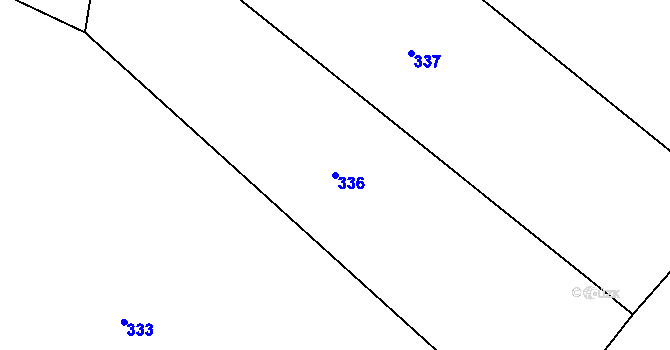 Parcela st. 336 v KÚ Zavlekov, Katastrální mapa