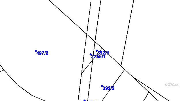 Parcela st. 392/1 v KÚ Zavlekov, Katastrální mapa