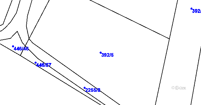 Parcela st. 392/5 v KÚ Zavlekov, Katastrální mapa