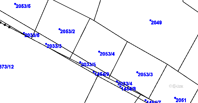 Parcela st. 2053/4 v KÚ Zavlekov, Katastrální mapa