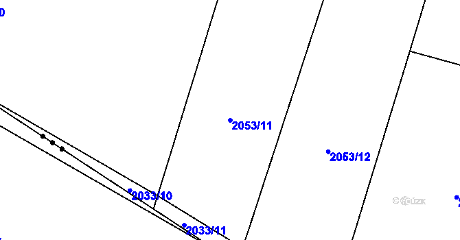 Parcela st. 2053/11 v KÚ Zavlekov, Katastrální mapa