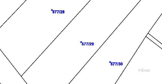 Parcela st. 577/29 v KÚ Zavlekov, Katastrální mapa