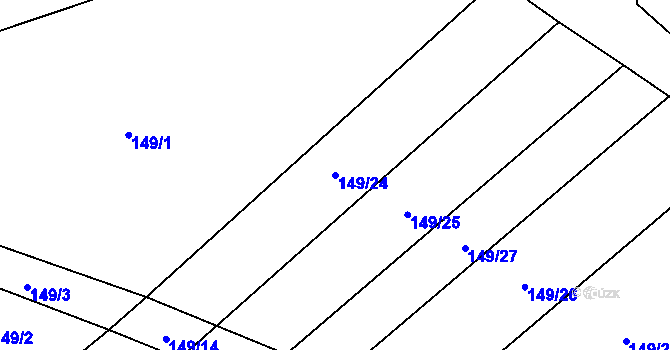 Parcela st. 149/24 v KÚ Zbelítov, Katastrální mapa