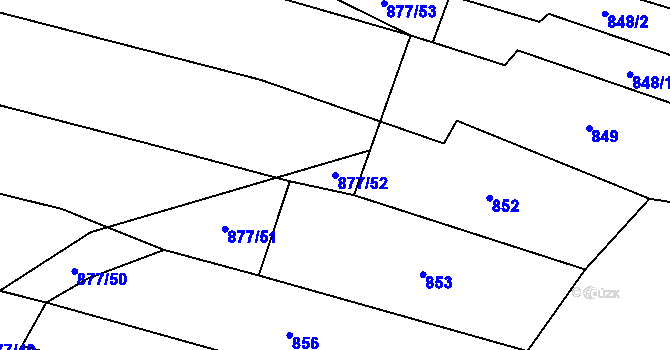 Parcela st. 877/52 v KÚ Zbelítov, Katastrální mapa