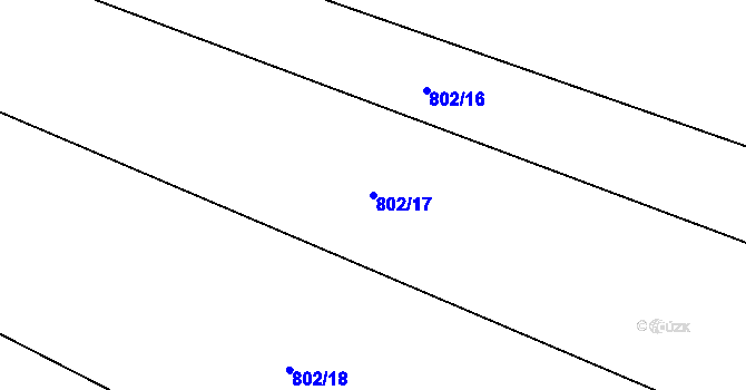 Parcela st. 802/17 v KÚ Zbelítov, Katastrální mapa