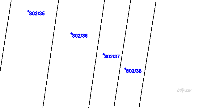 Parcela st. 802/37 v KÚ Zbelítov, Katastrální mapa