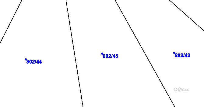 Parcela st. 802/43 v KÚ Zbelítov, Katastrální mapa