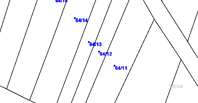Parcela st. 64/12 v KÚ Kolišov, Katastrální mapa