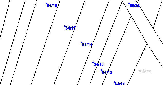 Parcela st. 64/14 v KÚ Kolišov, Katastrální mapa