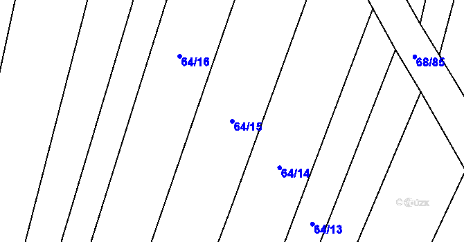 Parcela st. 64/15 v KÚ Kolišov, Katastrální mapa