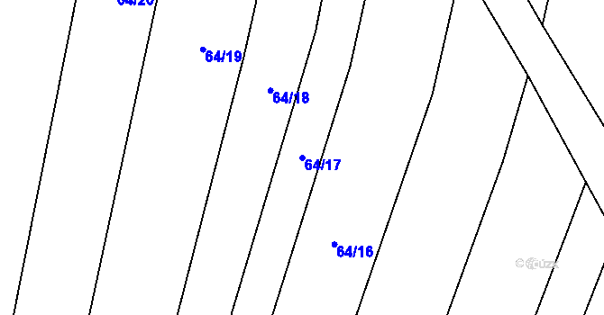 Parcela st. 64/17 v KÚ Kolišov, Katastrální mapa