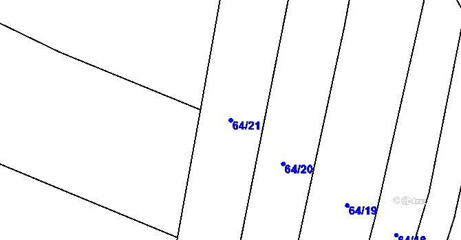 Parcela st. 64/21 v KÚ Kolišov, Katastrální mapa