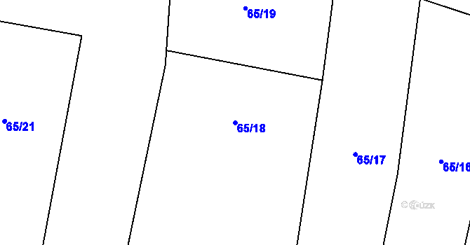 Parcela st. 65/18 v KÚ Kolišov, Katastrální mapa