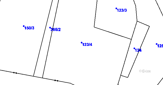 Parcela st. 123/4 v KÚ Kolišov, Katastrální mapa