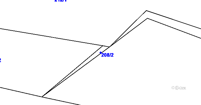 Parcela st. 208/2 v KÚ Kolišov, Katastrální mapa
