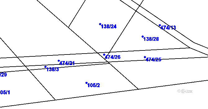 Parcela st. 474/26 v KÚ Kolišov, Katastrální mapa