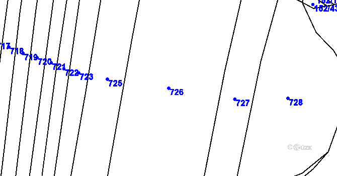 Parcela st. 726 v KÚ Srlín, Katastrální mapa