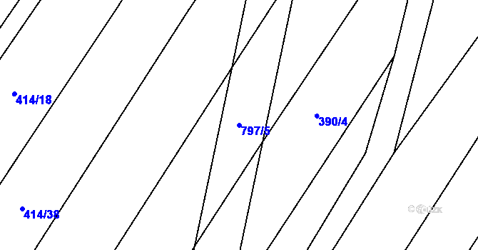 Parcela st. 797/5 v KÚ Srlín, Katastrální mapa
