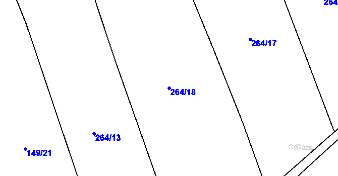 Parcela st. 264/18 v KÚ Týček, Katastrální mapa