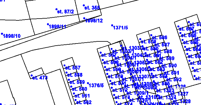 Parcela st. 567 v KÚ Zbiroh, Katastrální mapa