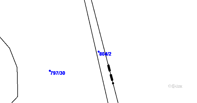 Parcela st. 804/2 v KÚ Zbiroh, Katastrální mapa