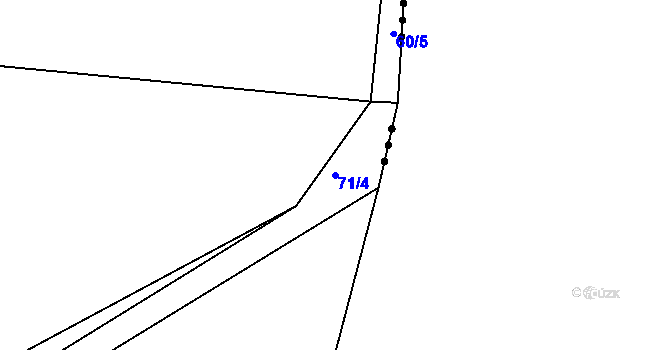 Parcela st. 71/4 v KÚ Makolusky, Katastrální mapa