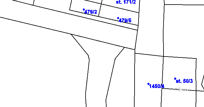 Parcela st. 485/14 v KÚ Zbizuby, Katastrální mapa