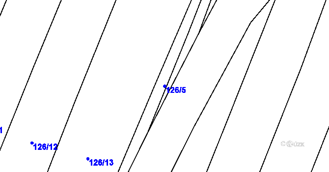 Parcela st. 126/5 v KÚ Zblovice, Katastrální mapa