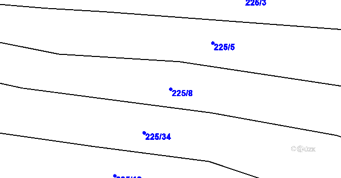 Parcela st. 225/8 v KÚ Zblovice, Katastrální mapa