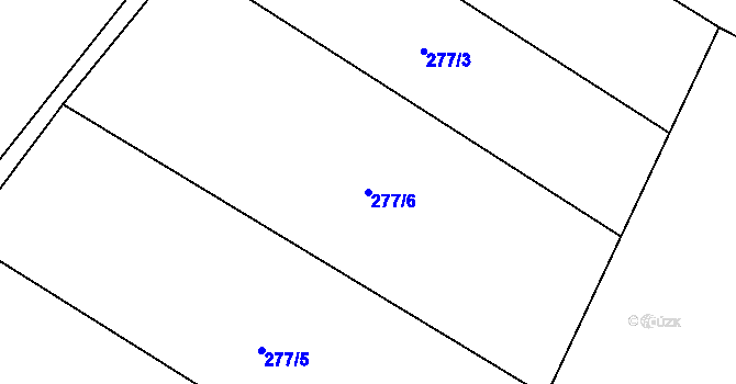 Parcela st. 277/6 v KÚ Zblovice, Katastrální mapa