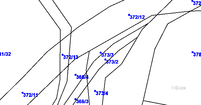Parcela st. 373/3 v KÚ Zblovice, Katastrální mapa