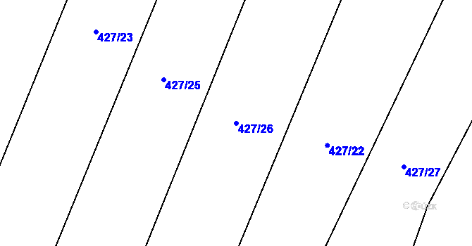 Parcela st. 427/26 v KÚ Zblovice, Katastrální mapa