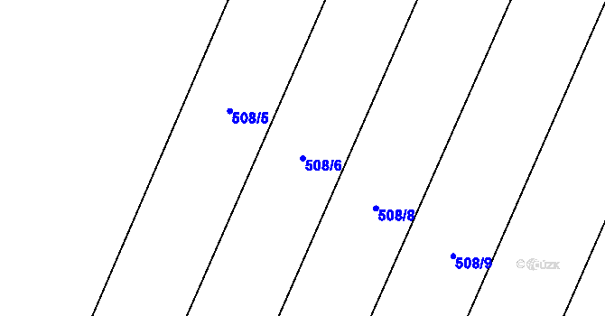 Parcela st. 508/6 v KÚ Zblovice, Katastrální mapa