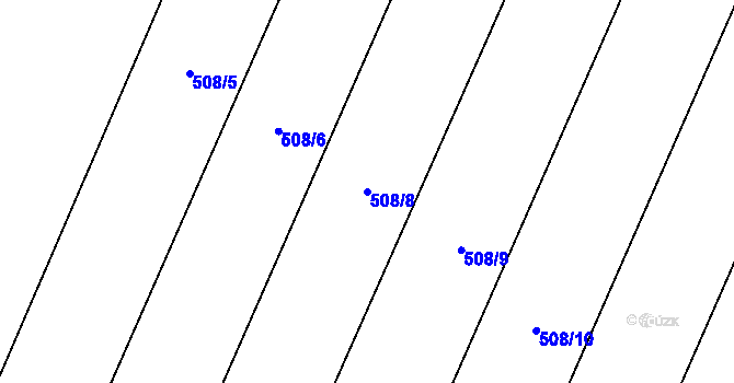 Parcela st. 508/8 v KÚ Zblovice, Katastrální mapa