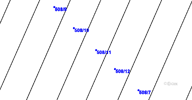 Parcela st. 508/11 v KÚ Zblovice, Katastrální mapa