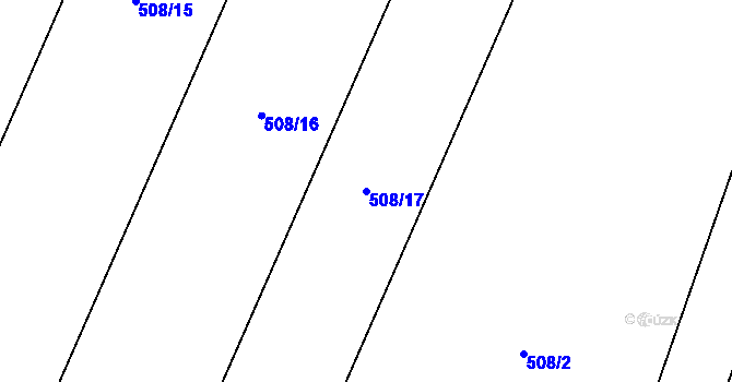 Parcela st. 508/17 v KÚ Zblovice, Katastrální mapa