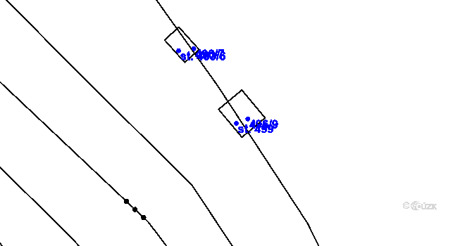 Parcela st. 499 v KÚ Zblovice, Katastrální mapa