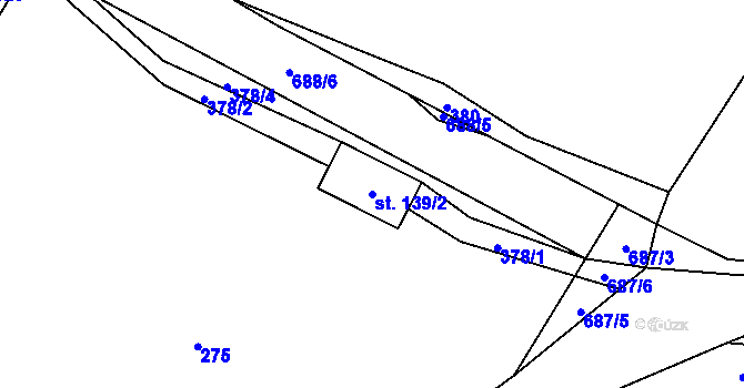 Parcela st. 139/2 v KÚ Zborov na Moravě, Katastrální mapa