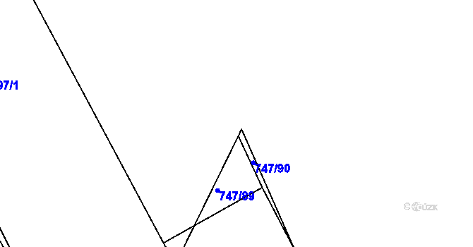 Parcela st. 697/8 v KÚ Medlov u Zborovic, Katastrální mapa