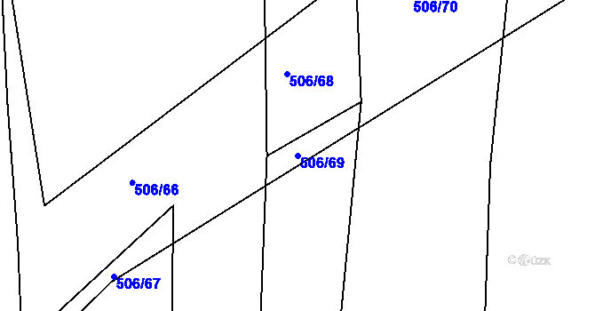 Parcela st. 506/69 v KÚ Medlov u Zborovic, Katastrální mapa