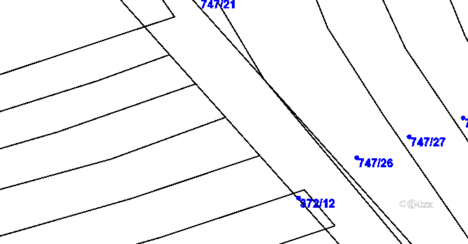 Parcela st. 372/10 v KÚ Medlov u Zborovic, Katastrální mapa